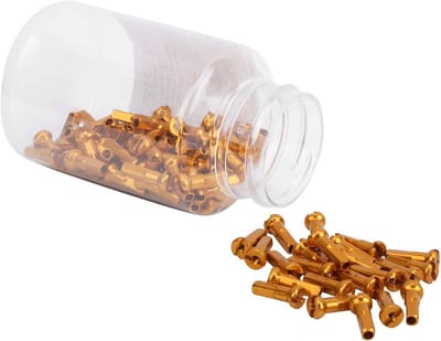 Fiets Spaaknippels - Spaakdoppen Set - Fiets Reparatie - Aluminium Kwaliteit - 100 Stuks - Goud