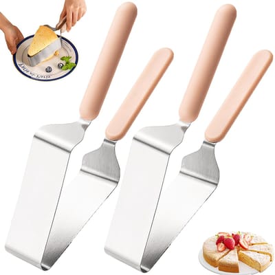 2 stuks - Cake separator - Taartsnijder - Roestvrijstalen taartscheider - Roestvrijstalen taartmes en spatel met dubbele handgreep - Verstelbare taartsnijder - 26.8x9.2x5cm - Geschikt voor taarten en pasteien
