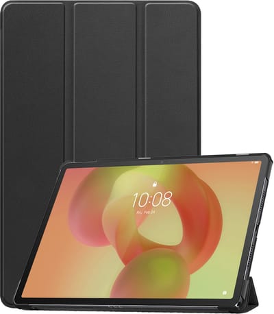 Hoesje - Geschikt voor Lenovo Idea Tab - Dun & Stevig - Trifold Bookcase - Hard Cover - Hardcover Book Case - Tablet Hoes - Zwart