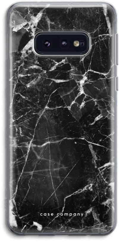 Case Company® - Hoesje geschikt voor Samsung Galaxy S10e hoesje - Zwart Marmer - Soft Cover Telefoonhoesje - Bescherming aan alle Kanten en Schermrand