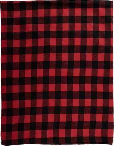 Clayre & Eef Plaid 130x170 cm Rood Zwart Polyester Ruiten