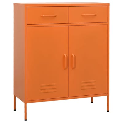 vidaXL - Opbergkast - 80x35x101,5 - cm - staal - oranje