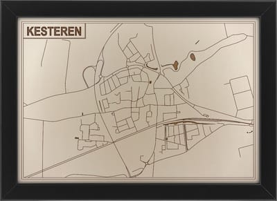 Houten stadskaart van Kesteren