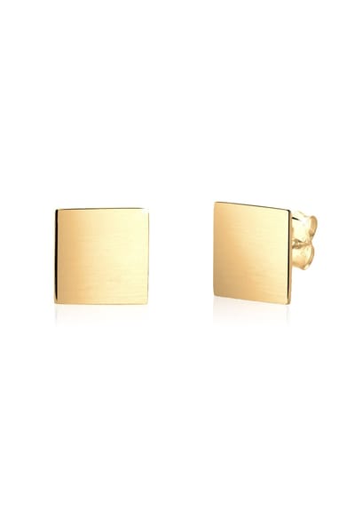 Elli - Oorbellen - Dames Vierkante Geo minimaal mat in 925 sterling zilver - Dames
