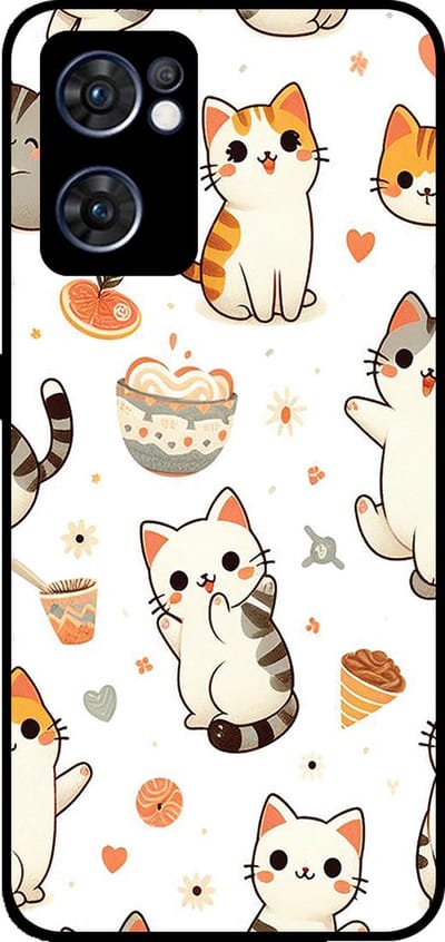 Smartphonica Telefoonhoesje Geschikt voor Oppo Find X5 Lite met katten opdruk - TPU backcover case cat design geschikt voor Oppo Find X5 Lite