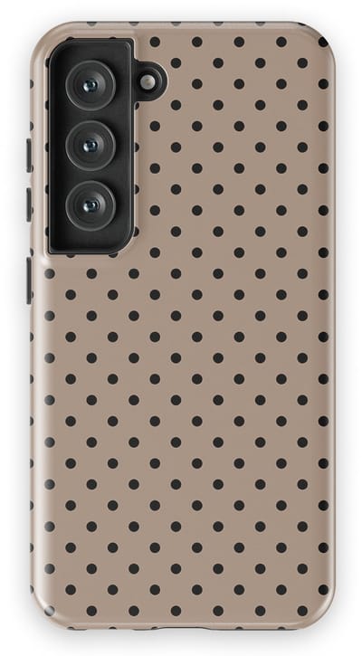 Polka Dots Hoesje Samsung Galaxy S23 | Geschikt Voor Mag | Stippen Design Backcover Samsung Galaxy S23 Cacoa Noir