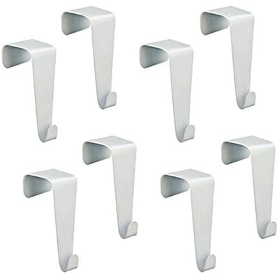Set van 8 Decoratieve Deur- en Raamhaken - Witte Kledinghaken voor Thuis