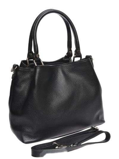 Roberta M Zwart Rundleer Tas