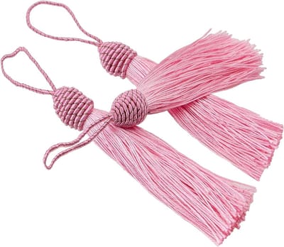 Decoratieve Tassels - Boekenlegger Tassel - Hobby Knutselen - Met Lus - 20 stuks - Roze