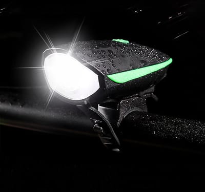 Oplaadbare Fietsverlichting - Voorlamp Fietslamp - Fietslicht oplaadbaar met USB Waterdicht Met Bel