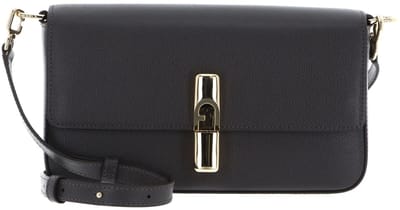 FURLA Leren schoudertas Iride Crossbody Bag Urban Gray donkergrijs
