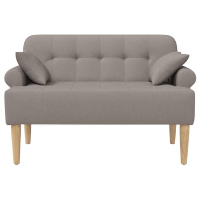 vidaXL - Lovingseat - met - knoopge - tuft - Taupe - 120 - x - 65 - x - 79 - cm - Stof