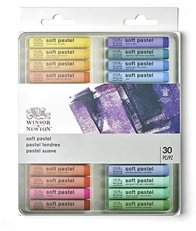 Artist Pastels Set - 30 Soft Pastel Chalks for Easy Blending and Bright Colors