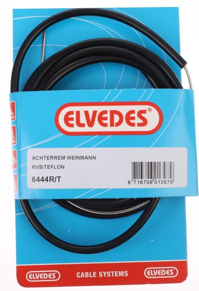 Elvedes Remkabelset Achter 6444rvs 1700/2000 Mm Zwart