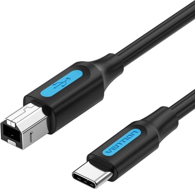 Vention USB-C naar USB-B Printerkabel 2M – Betrouwbare Verbinding voor Printers en Apparaten