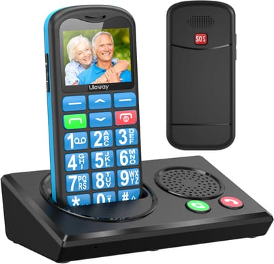 Xcruiser 4G mobiele telefoon voor senioren, eenvoudig te bedienen, mobiele telefoon voor senioren met grote toetsen, hoog volume, SOS-functie, USB C, laadstation, snelle oproep, wekker, 1000 mAh batterij,