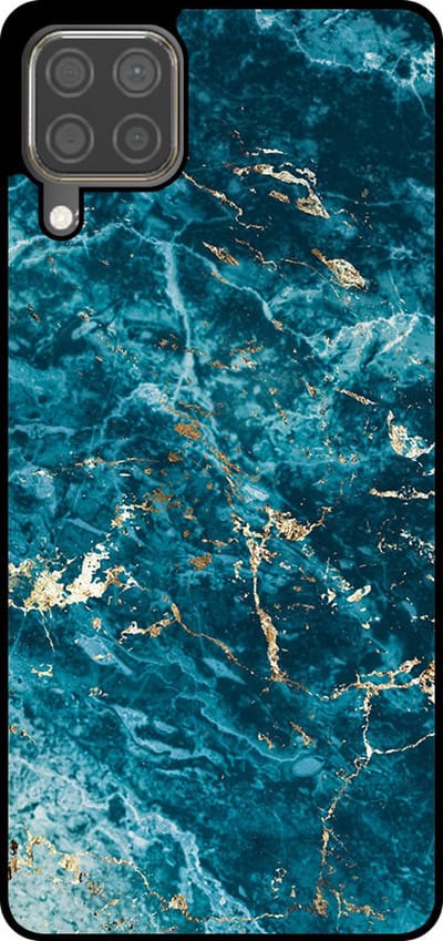 Smartphonica Telefoonhoesje Geschikt voor Huawei P40 Lite met marmer opdruk - TPU backcover case blue marble design - Blauw geschikt voor Huawei P40 Lite