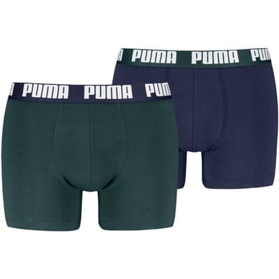 Puma Boxershorts - Everyday Basic - 2-pack - Heren Ondergoed - Green / Navy - Maat M