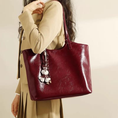 Tassen met grote capaciteit Herfst- en Wintercollectie, Franse schoudertassen voor uitgaan, Elegante pendeltassen beige