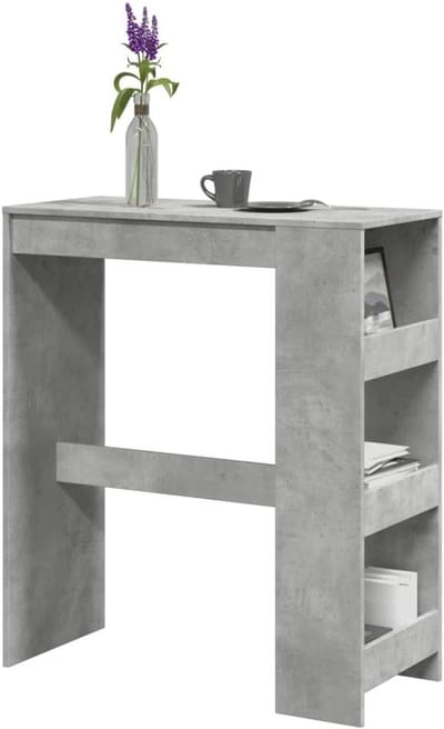 Bartafel met plank - Keuken- of statafel - Gezellig dineren - Robuust houtmateriaal - 90 x 40 x 1035 cm