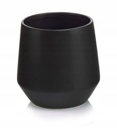 Zwarte Keramische Pot 15x15x15 cm - Stijlvolle Decoratie