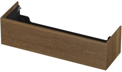 INK - Onderkast 1 Lade Push 2 Open Verticaal Gefreesd Bestaande Uit - 1400x450x376 Mm - Massief Eiken Aqua