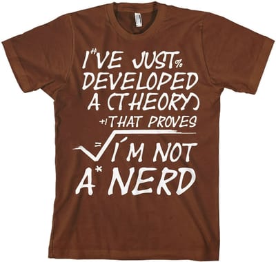 Hybris T-shirt ‘A Theory I'm Not A Nerd’ SH-1-15370-H18-17