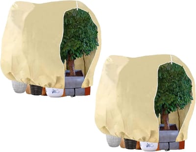 Winterbescherming voor Planten, Set van 2, Vorstbescherming voor Potplanten, 180 x 120 cm, Ideaal voor Olijfbomen en Palmen, Tuinaccessoires voor Koude Seizoenen