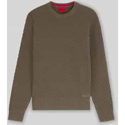 Regular fit gebreide pullover met 3D-structuurmotief, model 'SYER'