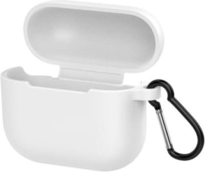 Siliconen case - geschikt voor airpods 3 - met karabijnhaak - wit