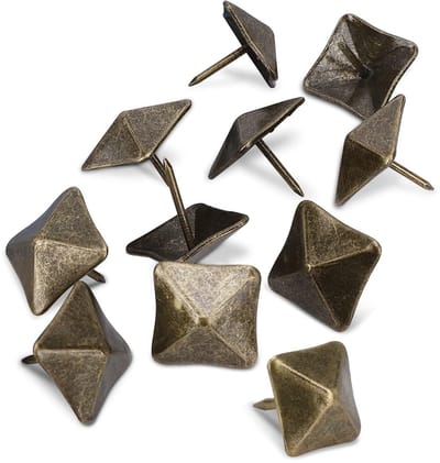 50Pcs Vintage Furniture Tacks - Vierkante Decoratieve Spijkers voor Deuren - Sofa DIY Projecten (19mm)