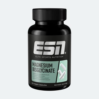 ESN Magnesium Bisglycinaat – 194mg Elementair Magnesium per Dagdosering – Hoge Opneembaarheid – Ondersteunt Spieren, Zenuwstelsel & Energieniveau – 120 Capsules