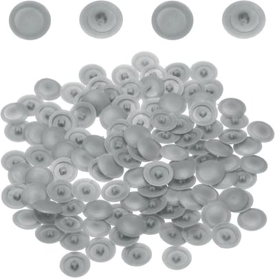 Screw Covers Set van 228 Stuks - 12 mm Plastic Zelftappende Schroefdeksels voor Decoratieve Gaten, Geschikt voor Platte Kruisschroeven met Diameter 7-8 mm (Lichtgrijs)