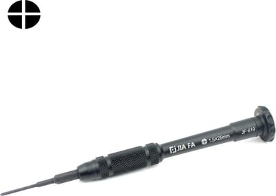 Let op type!! JIAFA JF-619-1.5 Cross 1.5 x 25mm Mobile Phone Repair Tool Screwdriver(Black)