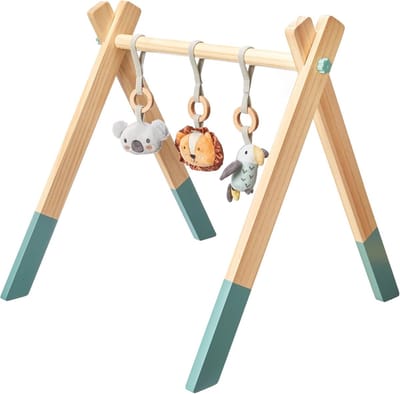Nûby - Animal Adventures Houten Babygym - Houten speelboog voor baby - 0+ maanden