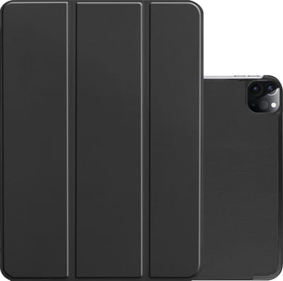 Hoes - Geschikt voor Apple iPad Pro (2022) - 11 inch - 4e generatie - Dun & Stevig - Trifold Bookcase - Hard Cover Case - Met Uitsparing Geschikt voor Apple Pencil - Hardcover Book - Tablet Hoesje - Zwart
