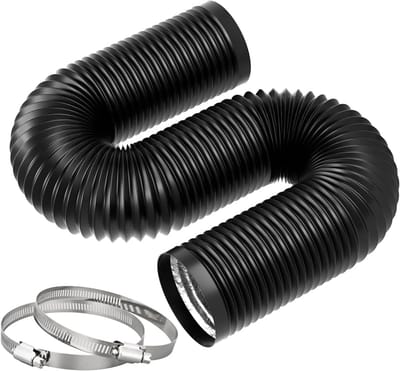 Flexibele PVC Kabelmantel 3m met Klemmen voor Ventilatiebuizen 100-150 mm