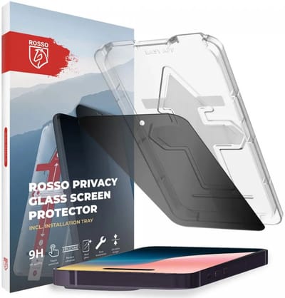 Rosso Privacy Screen Protector Geschikt voor Apple iPhone 16 Pro Max - 9H Gehard Glas - Installatietray - Case Friendly Tempered Glass - Stofvrij - Eenvoudige Installatie
