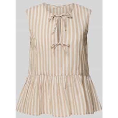 Regular fit blousetop met druppelvormige hals