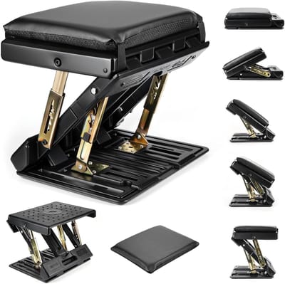 Dailygoods- Voetsteun Ergonomisch - Verstelbaar met 4 Hoogtes - Antislip - Opvouwbaar - Afneembaar Kussen - Max. Belasting 55 kg - Voetensteun
