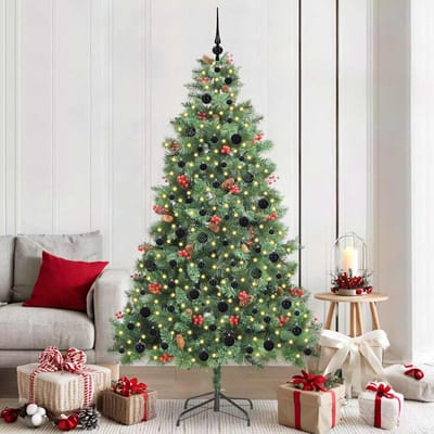 vidaXL - Kunstkerstboom - 300 - LED's - Warmwit - PVC - en - Metalen - Groen