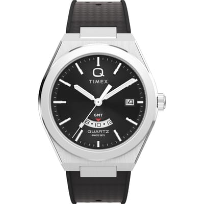 Timex Q Timex Continental TW2Y24900 Horloge - Rubber - Zwart - Ø 39 mm