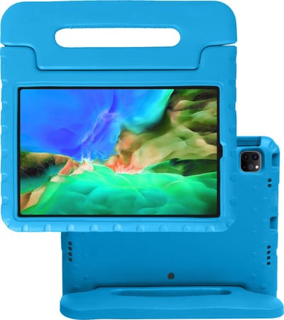 Hoes - Geschikt voor Apple iPad Pro (2022) - 11 inch - 4e generatie - Kinderhoes Shockproof Bumper - Kidsproof Case - Tablet Hoesje - Kinder Hoes Cover - Blauw