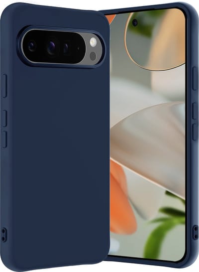 Hoes - Geschikt voor Google Pixel 10 Pro - Sterk & Shockproof - Hoesje Cover - Siliconen Case - Donkerblauw