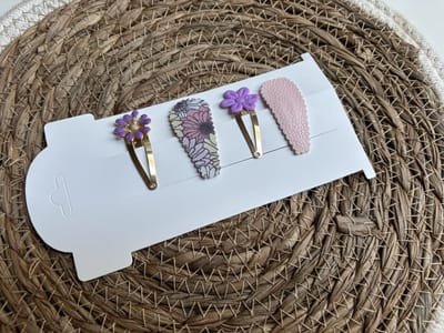 Klikklak haarspeldjes Purple - kinderknipjes - Babyhaarclipjes - Kinderhaaraccessoires - Haarspeldjes kinderen - Haaraccessoires meisjes - Haarspeldjes baby - Kinder haarspeldjes - Kinder haarclips - Haarspeldjes kind