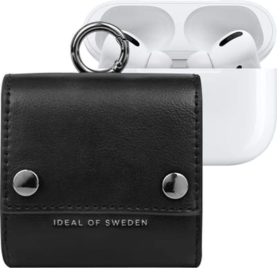 IDEAL OF SWEDEN, Hoesje geschikt voor Apple AirPods Alle Generaties - Harper Series met Karabijnhaak, Zwart