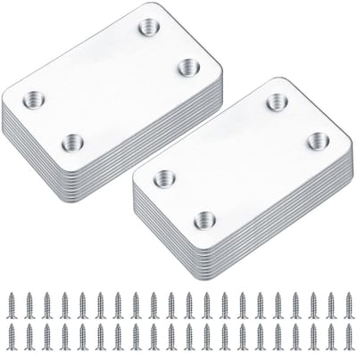 Dailygoody - Platte Verbindingen - Hoogwaardige Houtverbindingen - 20 Stuks - 38x60 mm - Ideaal voor Meubelreparatie - Sterk en Duurzaam