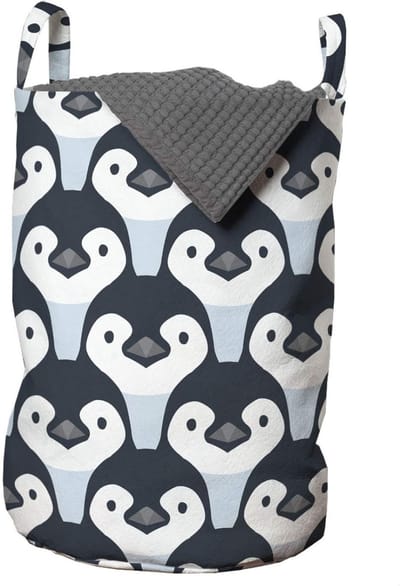 Dailygoods- Waszak Duurzaam - Wasmand met Handgrepen - Trekkoordsluiting - 33 cm Breed - 49 cm Hoog - Voor Wasserette/Opbergen - Opbergmand