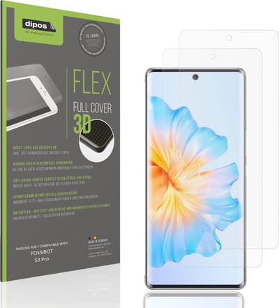 dipos FLEX – 2x Matte Screenprotector geschikt voor FOSSiBOT S3 Pro | Volledige Schermbescherming | Case-Friendly