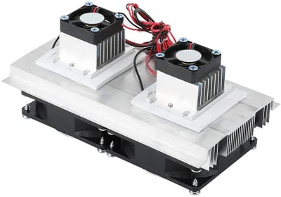 Thermo-elektrische Koeler - Halfgeleider Koelapparaat - Doe-het-zelf Koeling - Groot Koelblok - 12V 12A - Zilver